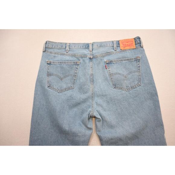 Levi's 550 Relaxed Fit Straight Blue Denim Jeans Rugged Mens Sz 42 x 32 - Picture 9 of 10